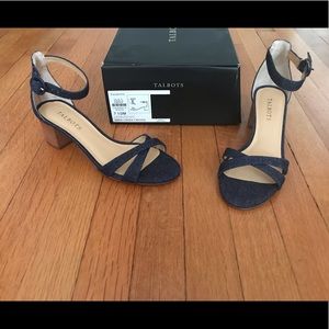 New Talbots navy blue sandals